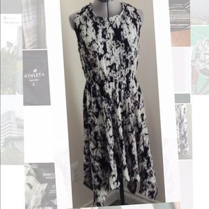 Simply Vera - pleated, sleeveless dress, B/W, XL